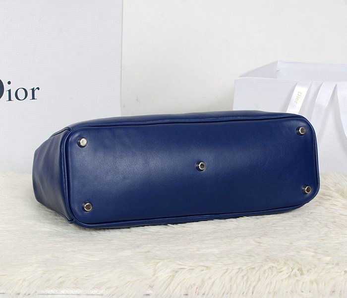 small Christian Dior diorissimo calfskin leather bag 0902 blue